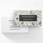 Moderne Waterverf Floral Pattern Wedding Visitekaartje