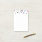 Moderne Waterverf Floral Post-it® Notes (Op bureau)