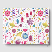 Moderne Waterverf Floral roze Paars Gastenboek (Achterkant)