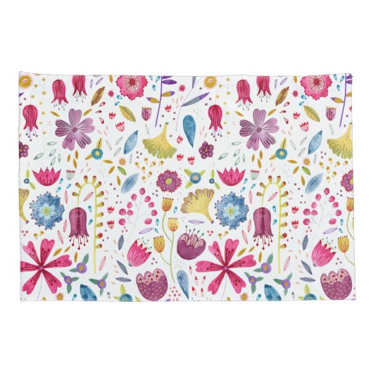 Moderne Waterverf - Floral schilderen Kussensloop (Achterkant-Rechts)