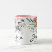 Moderne waterverf floral script elegant oma co mok (Midden)