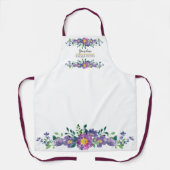 Moderne waterverf floral script elegant oma schort (Voorkant)