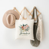 Moderne waterverf floral script elegant oma tote bag