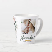 Moderne waterverf floral script oma foto latte mok (Rechterhoek)