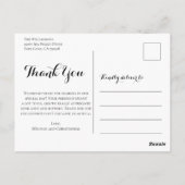 Moderne Waterverf Floral Stripes Bruiloft Dank u Briefkaart (Achterkant)