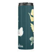 Moderne Waterverf Floral Thermal Tumbler Thermosbeker (Achterkant)