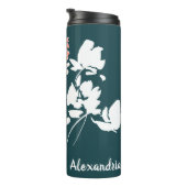 Moderne Waterverf Floral Thermal Tumbler Thermosbeker (Geroteerd rechts)