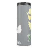 Moderne Waterverf Floral Thermal Tumbler Thermosbeker (Achterkant)