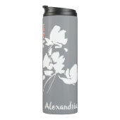 Moderne Waterverf Floral Thermal Tumbler Thermosbeker (Geroteerd rechts)