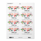 Moderne Waterverf Floral Vrijgezellenfeest Harteli Etiket (Full Sheet)