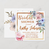 Moderne Waterverf Floral Vrijgezellenfeest IV Kaart (Voorkant / Achterkant)