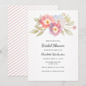 Moderne Waterverf Floral Vrijgezellenfeest Kaart (Voorkant / Achterkant)