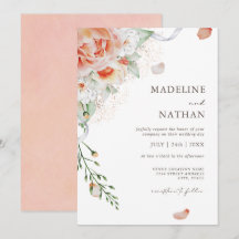 Moderne Waterverf Floral Wedding