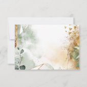 Moderne waterverf florale adem Dank u Bedankkaart (Achterkant)