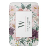 Moderne waterverf florale elegant badmat (Voorkant Verticaal)