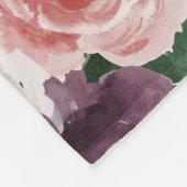 Moderne waterverf florale elegant fleece deken (Hoek)