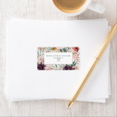 Moderne waterverf florale elegant op maat etiket (Insitu)