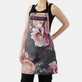 Moderne waterverf florale elegant op maat schort (Insitu)