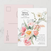 Moderne waterverf florale tuin stijlvol uitnodiging briefkaart (Voorkant / Achterkant)