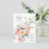 Moderne waterverf florale tuin stijlvol uitnodiging briefkaart (Staand voorkant)