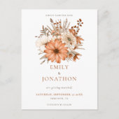 Moderne Waterverf Florals sparen de Datum Aankondigingskaart (Voorkant)