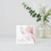 Moderne waterverf floreel visitekaartje (Staand voorkant)