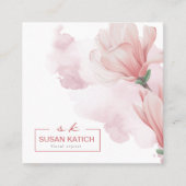 Moderne waterverf floreel visitekaartje (Voorkant)