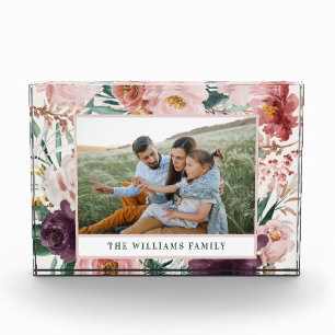 Moderne waterverf florelegant familie fotoblokken