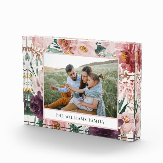 Moderne waterverf florelegant familie fotoblokken (Rechts)