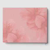 Moderne Waterverf Flower Custom Foto Bruiloft Gastenboek (Achterkant)