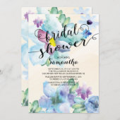 Moderne Waterverf Flowers Bridal Shower Kaart (Voorkant / Achterkant)