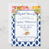 Moderne Waterverf Flowers Bridal Shower Kaart (Voorkant)