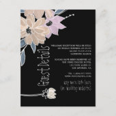 Moderne Waterverf Flowers Wedding Guest Details Informatiekaartje (Voorkant)