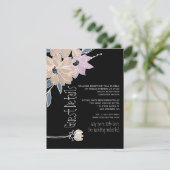 Moderne Waterverf Flowers Wedding Guest Details Informatiekaartje (Staand voorkant)