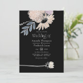 Moderne Waterverf Flowers Wedding Kaart (Staand voorkant)