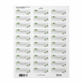 Moderne Waterverf Foliage Wedding Return-adres Etiket (Full Sheet)