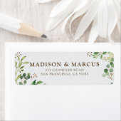 Moderne Waterverf Foliage Wedding Return-adres Etiket (Insitu)