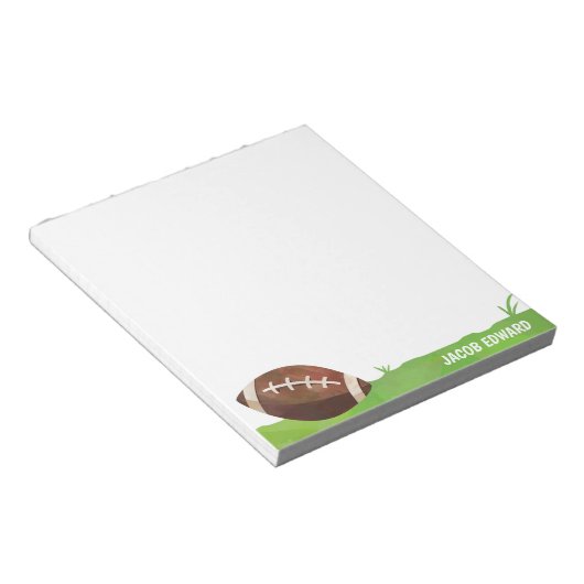 Moderne Waterverf Football Sport Grass Fun Kindere Notitieblok (Schuin)