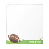 Moderne Waterverf Football Sport Grass Fun Kindere Notitieblok (Voorkant)