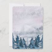 Moderne Waterverf Forest Blue Save the dat Date (Achterkant)