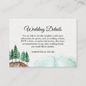 Moderne Waterverf Forest Green Natuur Enclo Informatiekaartje (Voorkant)