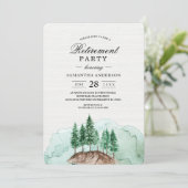 Moderne Waterverf Forest Green Natuur Invit Kaart (Staand voorkant)