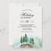 Moderne Waterverf Forest Green Natuur Invit Kaart (Voorkant)