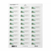 Moderne Waterverf Forest Green Natuur Label (Full Sheet)