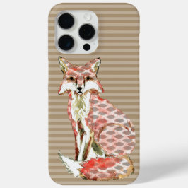 Moderne Waterverf Fox Abstract Pattern iPhone 15 Pro Max Hoesje