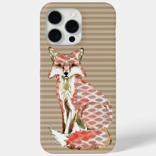 Moderne Waterverf Fox Abstract Pattern Case-Mate iPhone Case (Achterkant)