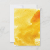 Moderne waterverf geel bruiloft RSVP antwoord (Achterkant)
