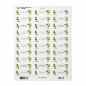 Moderne Waterverf gele leemten en leder Etiket (Full Sheet)