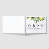 Moderne Waterverf gele leemten en leder Gastenboek (Volledig)