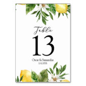 Moderne Waterverf gele leemten en leder Kaart (Achterkant)